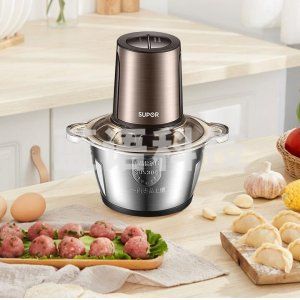 苏泊尔JR18GS-300 绞肉机 2L大容量 不锈钢多能料理机 全自动家用电动绞馅机 搅拌机 碎菜机