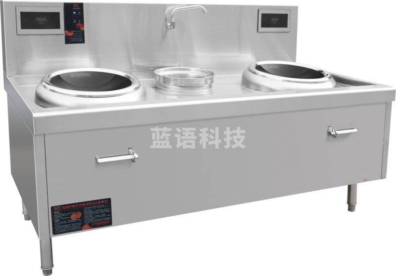 金百川 双炒单尾电磁炉15KW*2电磁灶商用电磁炉大功率凹面电炒炉小炒炉大锅灶饭堂大炒锅食堂灶台学校酒店饭店