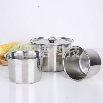 15.8*10.4 不锈钢味盅特厚带盖子调料罐圆形调料缸打蛋盅餐厅炖盅调味盒油盆客厅家用