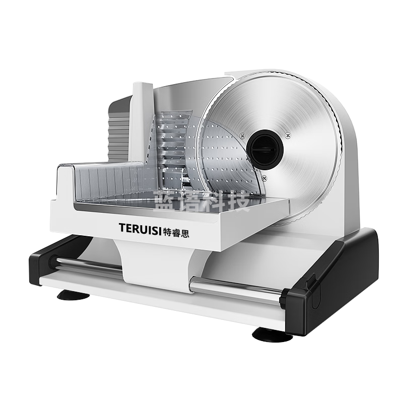 特睿思（TERUISI）切肉片机商用全自动羊肉卷切片机电动小型台式火锅店牛肉冻肉刨肉机切肉机 GJ801银色