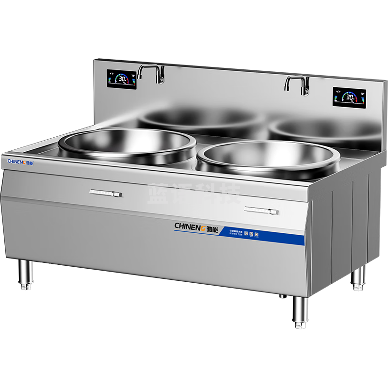 驰能（CHINENG）商用大锅灶双头电炉灶台大功率12kw大型饭店厨房食堂凹面电炒锅炉爆炒菜电磁灶 CNH-RC-D602