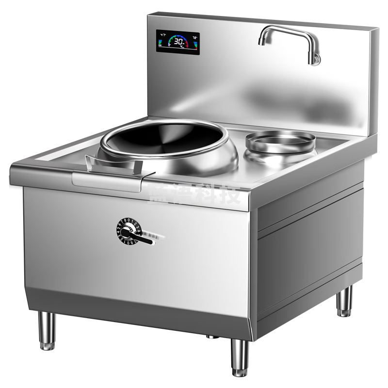 驰能（CHINENG）商用电磁炒炉灶台大功率12kw电炒炉凹面单头单尾电磁灶饭店餐厅炒菜电灶台 CN-XCL-8001-ZZ-400-12