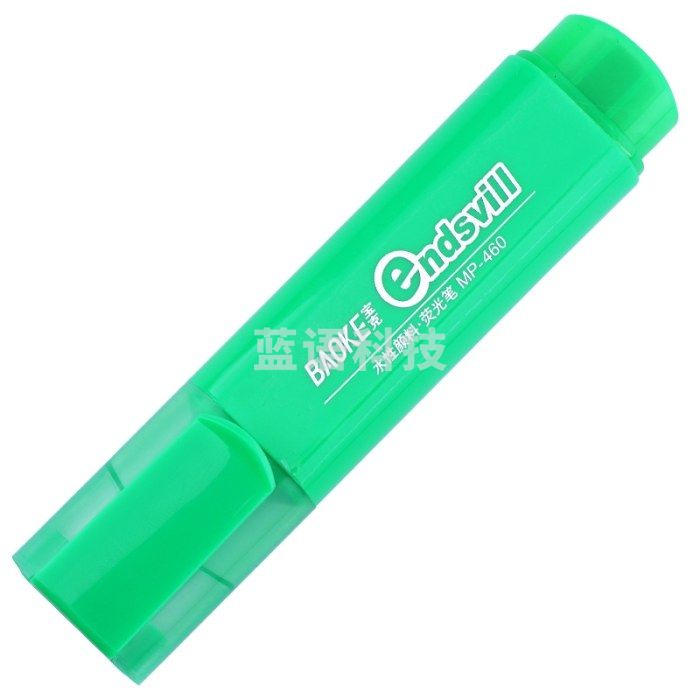宝克（BAOKE）MP460 荧光笔重点标记笔水性记号笔学生办公用 绿色 10支/盒