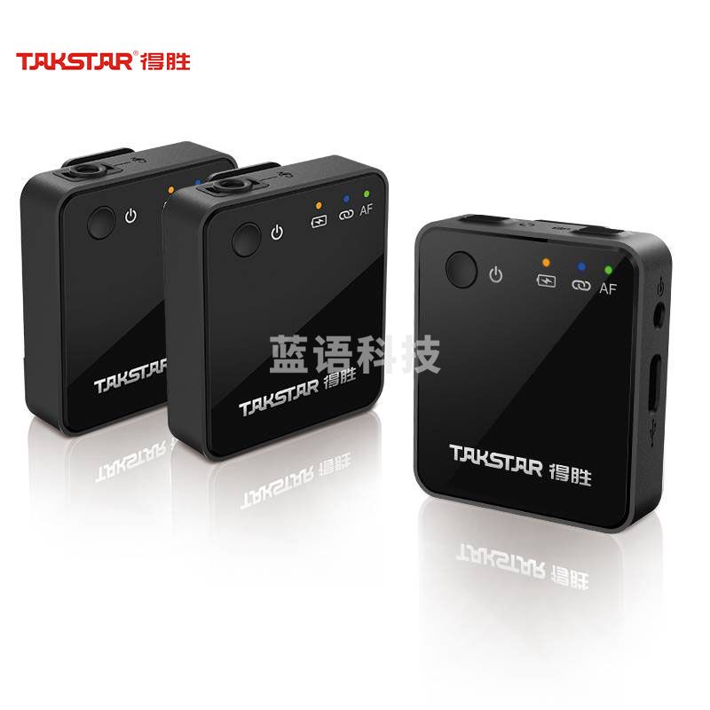 得胜(TAKSTAR) V1一拖二单反相机领夹话筒手机采访胸麦直播迷你全指向收音降噪录音无线麦克风 一拖二