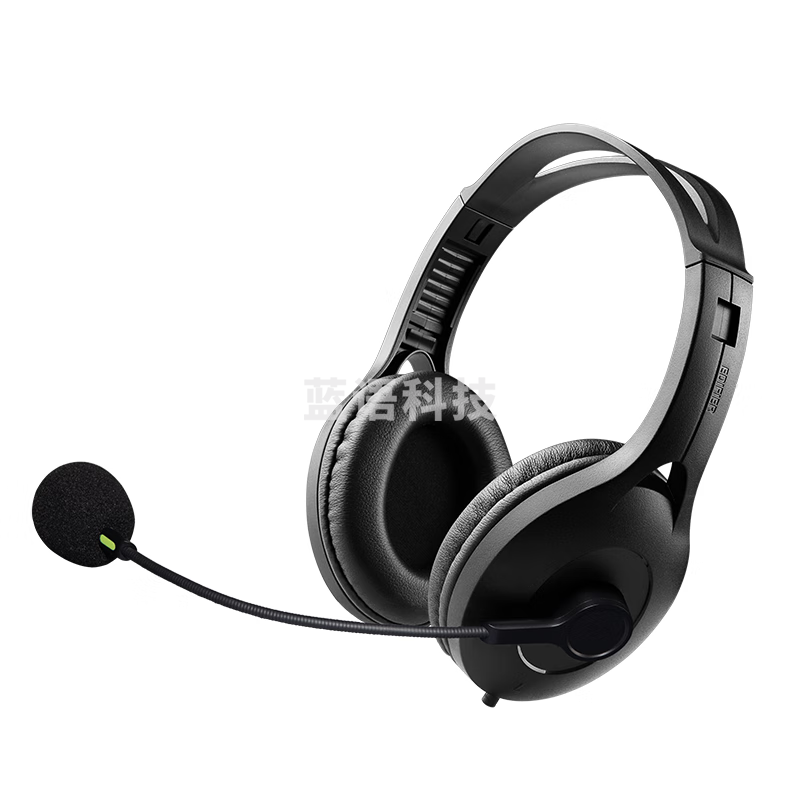 漫步者（EDIFIER） USB K810 头戴式电脑笔记本 有线耳机 游戏耳机 在线教育听力对话耳麦 黑色