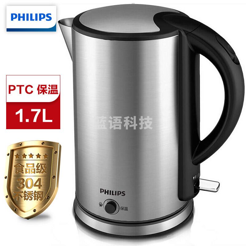 飞利浦 HD9316/03 不锈钢电水壶1800W 1.7L