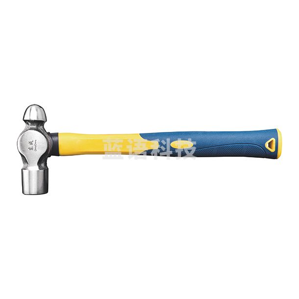 东成 纤维柄钳工锤焊工除渣锤除锈锤钣金整形锤榔头锤铁锤羊角锤木工 纤维柄圆头锤1磅