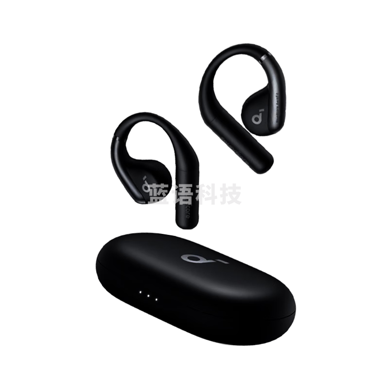 声阔（SoundCore）AeroFit 轻跃线云感不入耳气传导防水蓝牙耳机42H续航办公运动跑步骑行【午夜黑】 A3872