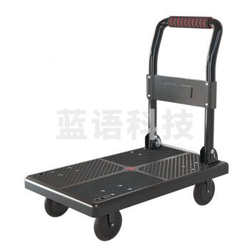 洛港 塑料平板车 90*60cm 5寸轮 承重700斤