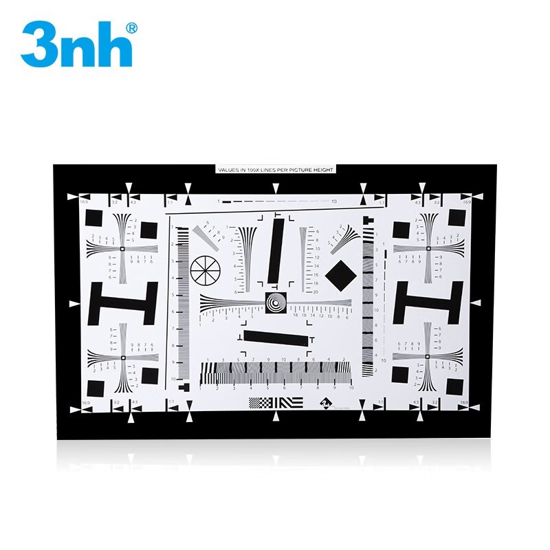 3nh分辨率测试卡ISO12233镜头SFR解析度MTF清晰度测试图标定板/chart