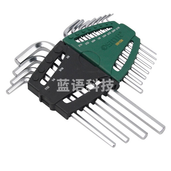 世达SATA英制加长内六角扳手内六方扳手六棱扳手12件09108 JC.571