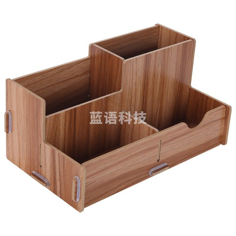 晨光(M&G) ABT98482 木质四格组合笔筒 胡桃木色