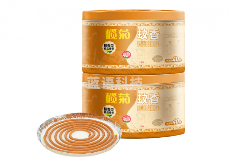 榄菊 蚊香檀香型线香40单圈*2筒 家用驱蚊灭蚊香薰文香防蚊盘式盘香100020370287
