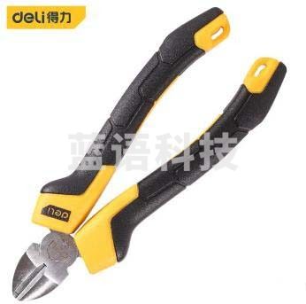 得力(deli) DL2206 斜嘴钳夹持钳手柄PVC包胶断线钳6英寸