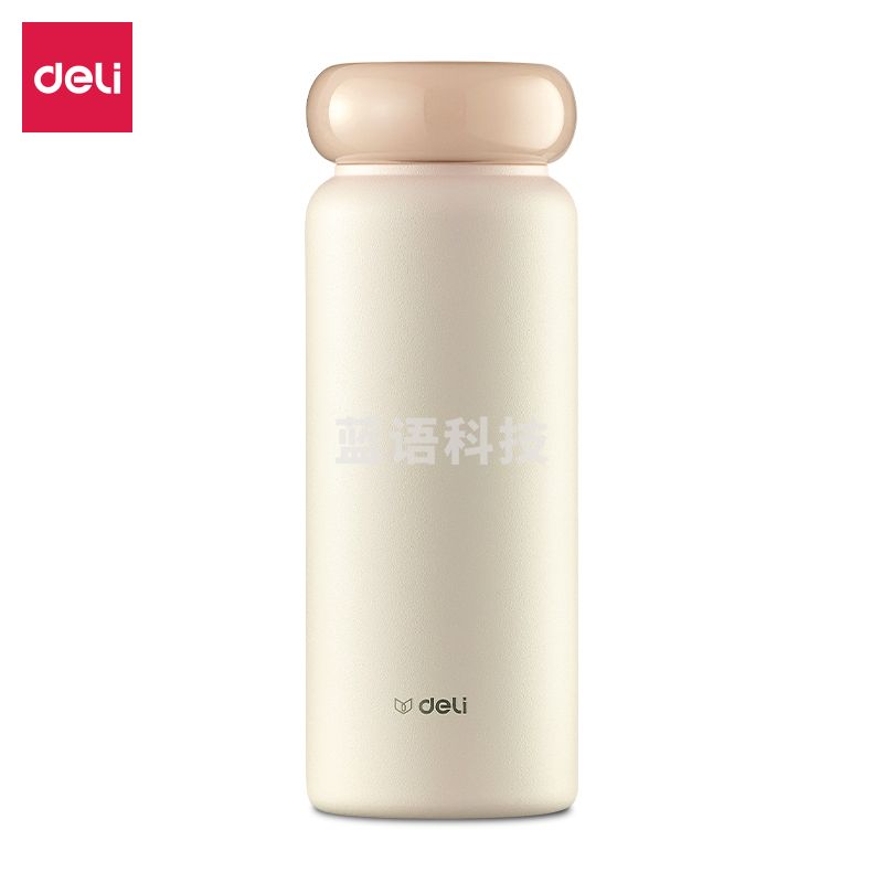 得力LL610炫彩星环保温杯(旋盖)(400mL)(粉)(个)