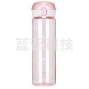 乐扣乐扣 LOCK&LOCK HLC645PIK 塑料运动便携随手杯 学生水杯 550ml 粉红色