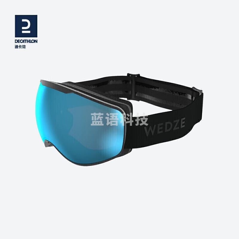 迪卡侬 滑雪镜防风滑雪护目镜WEDZE6【S3】黑色L码 4150754