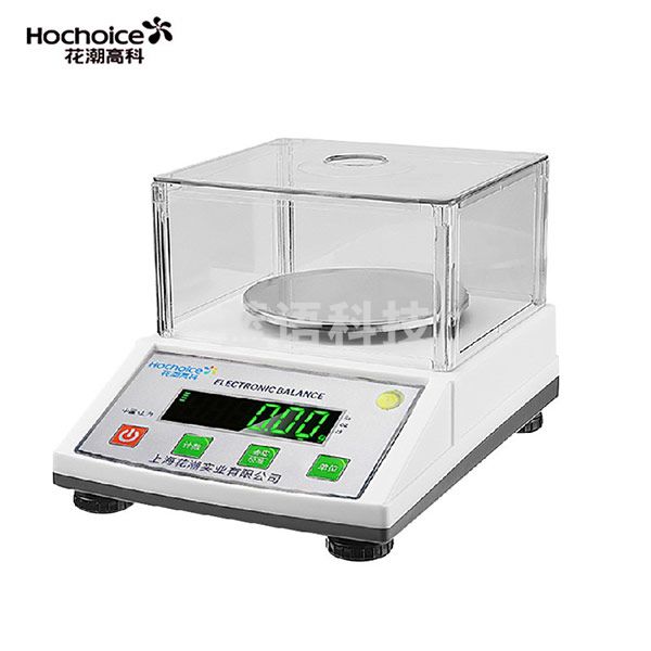 花潮高科（Hochoice） 电子台秤天平精准电子秤天秤 圆盘600g/0.01g 带防风罩砝码 配500g砝码 HTP312 600761