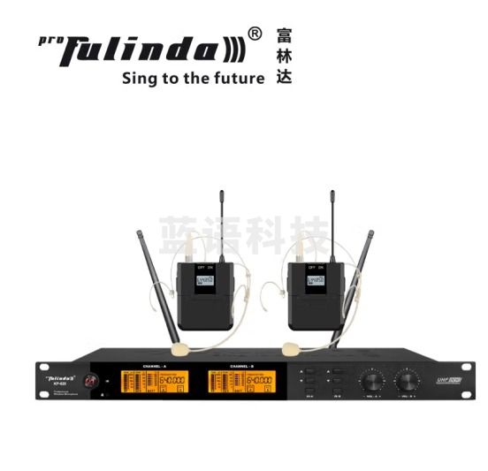 富林达（proFulinda） KP-620 专业一拖二无线麦克风U段调频KTV话筒饭店包房多媒体室 头戴