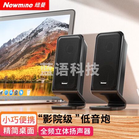 纽曼（Newmine）BT78 电脑音响 台式机迷你小音箱多媒体笔记本电脑有线音响桌面家用台式机有源低音炮高音质USB扬声器 旗舰版黑色