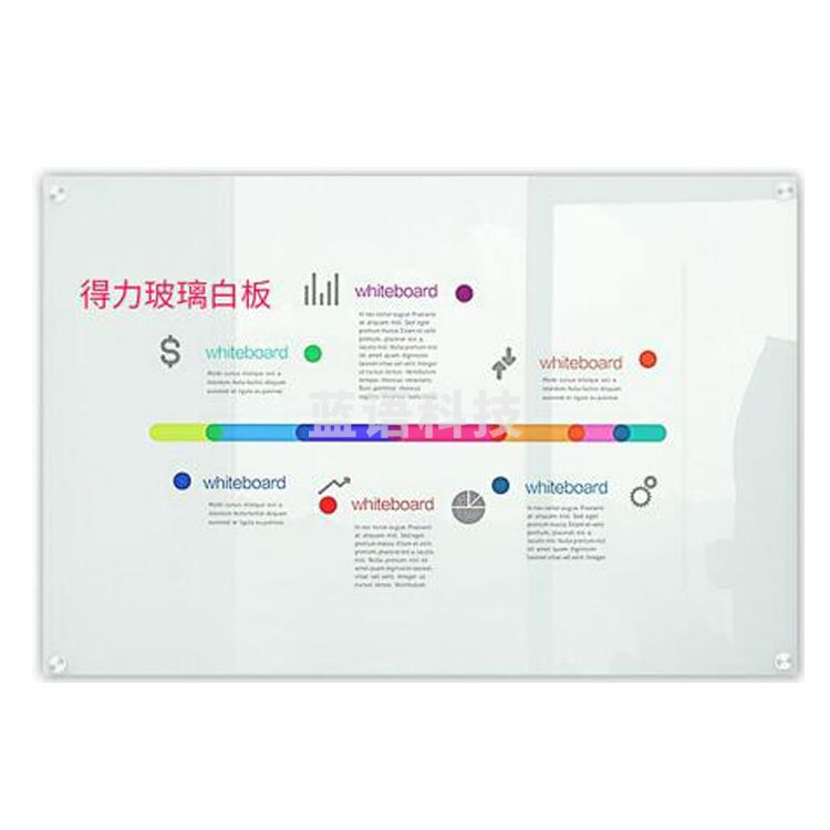 得力 8740 磁性玻璃白板1000*1500mm(白色)