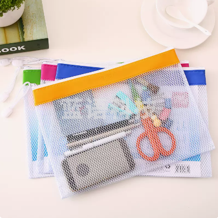 得力5831网格拉链袋(混)