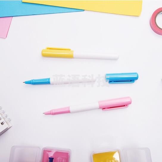 得力（Deli）A902矫姿钢笔(可擦纯蓝)(1支/盒 5支起售)颜色随机