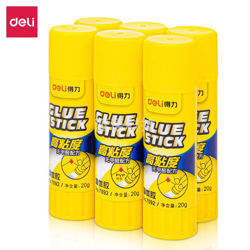 得力6371固体胶 胶水(白)(6支/盒)