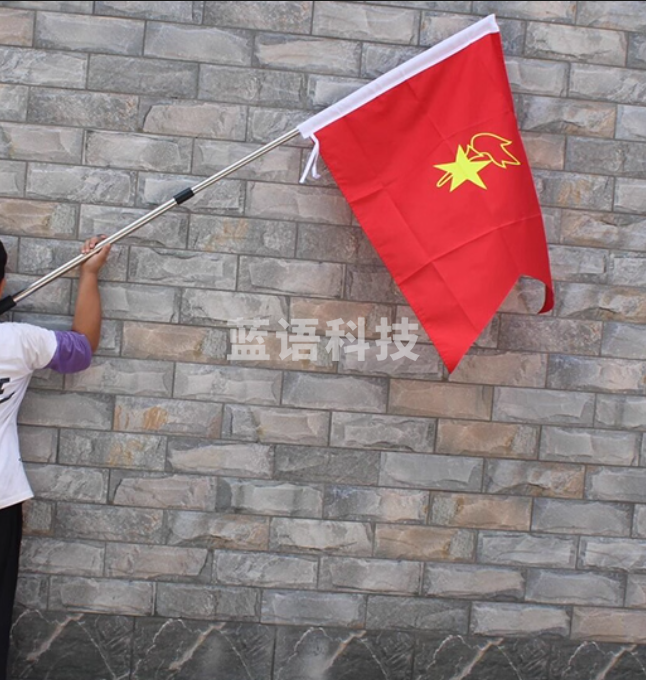 少先队中队旗+2米金属旗杆1套 80*60cm