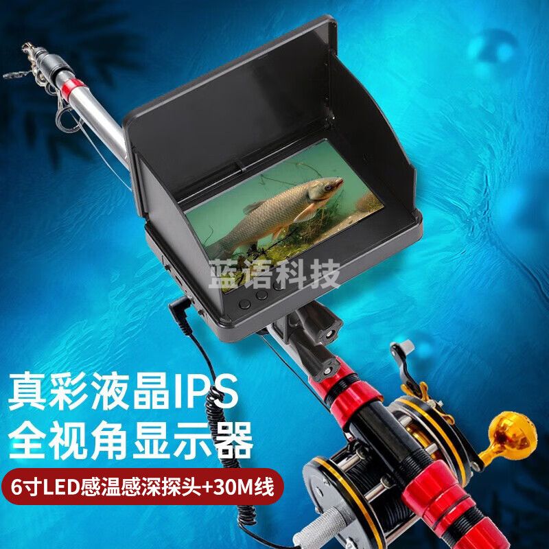 天缘捷成6寸来鱼报警（OLED屏+感温感深探头+30米）
