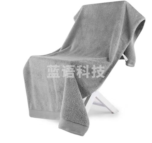 三利新疆棉浴巾A类加厚长绒棉浴巾男女通用成人洗澡柔软吸水带挂绳70*150cm  505g  灰色