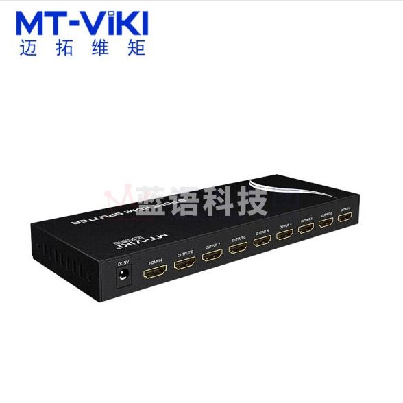 迈拓维矩（MT-viki） hdmi分配器高清4K分屏器音频1进8出（MT-SP108M）