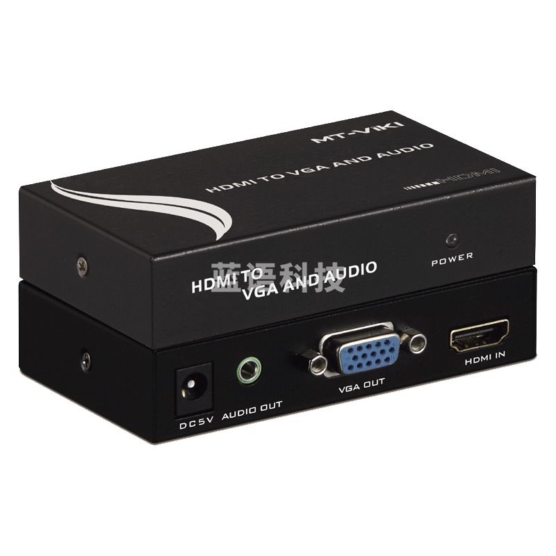 迈拓维矩 MT-HV01 hdmi转vga带音频高清转换器
