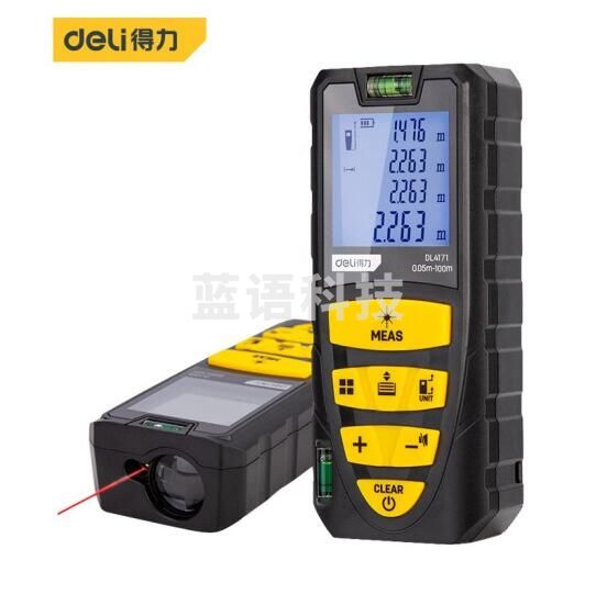 得力(deli) 手持式激光测距仪 高精度电子尺红外量房仪 测量仪电子尺100m卷尺 DL4171