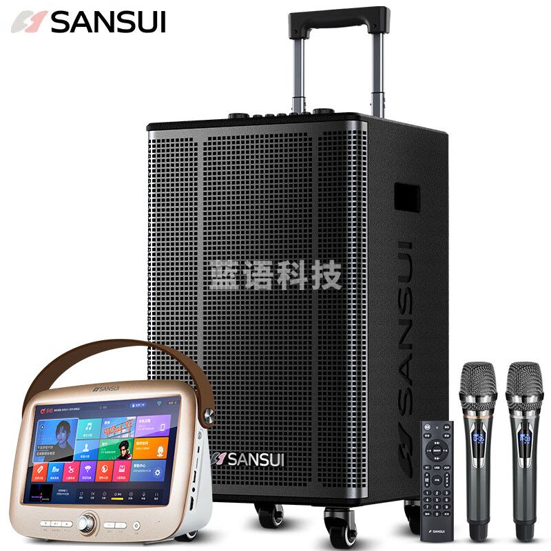 山水（SANSUI）E12 广场舞音响 户外音响k歌演出移动便携式拉杆唱歌跳舞大功率重低音带无线话筒