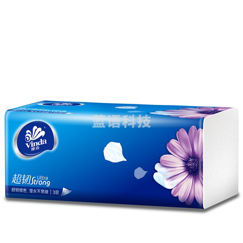 维达(Vinda) 抽取式纸面巾 150抽 三层 189mm*195mm 自然无香型 V2220 3包/提