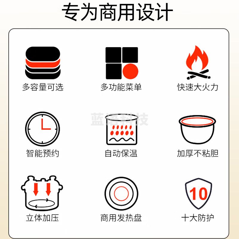 半球 商用电压力锅 电高压锅大容量10人以上特大型电饭锅单位企业食堂饭店多功能高压力电饭煲WF-Y12 12L