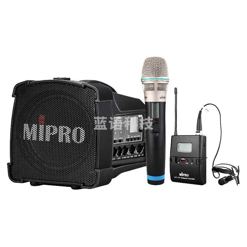 MIPRO咪宝MA-100DBII双通道户外无线蓝牙音箱会议演讲专业手提便携音响扩音器带麦克风话筒