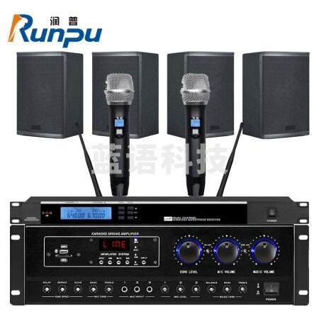 润普RP-S602 会议室音频系统/音响组合/影院KTV音响功放无线麦克风套装