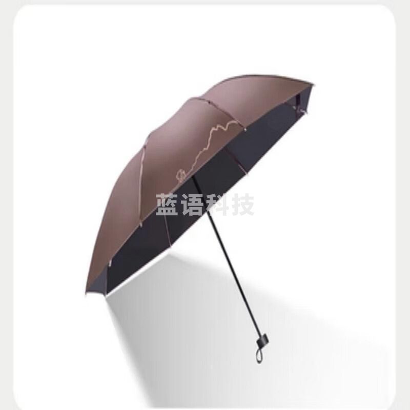 天堂伞三折晴雨伞二用33628E旅行者男女通用折叠伞 古铜