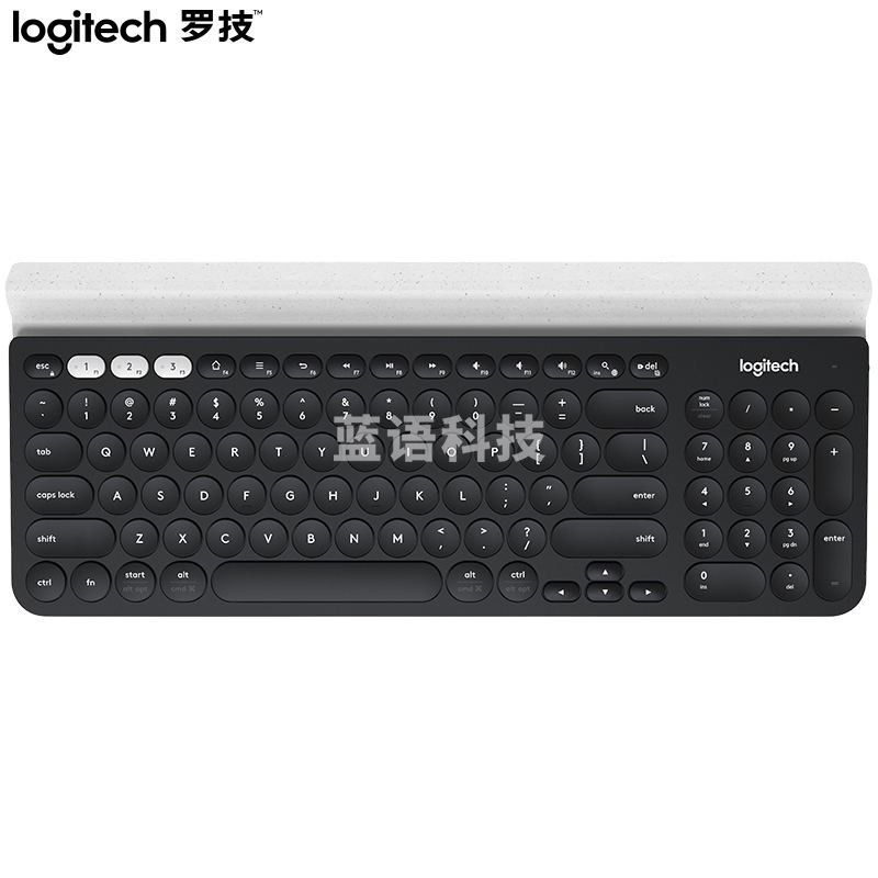 罗技(Logitech) K780 键盘 无线蓝牙键盘 办公键盘 女性 便携 超薄键盘 笔记本键盘 优联 全尺寸 黑色