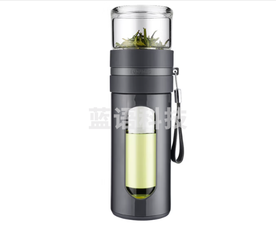 富光GP1609-340 玻璃杯 高硼硅泡茶杯子 茶水分离杯 商务办公便携塑玻水杯