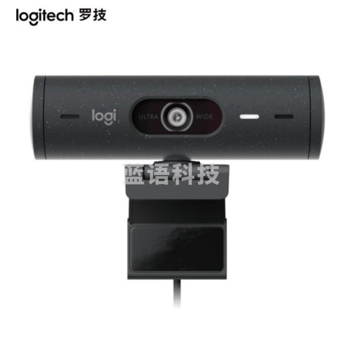 罗技(Logitech) Brio 500 高清广角网络摄像头 直播摄像头 会议电脑摄像头家用带麦克风 Brio 500黑色