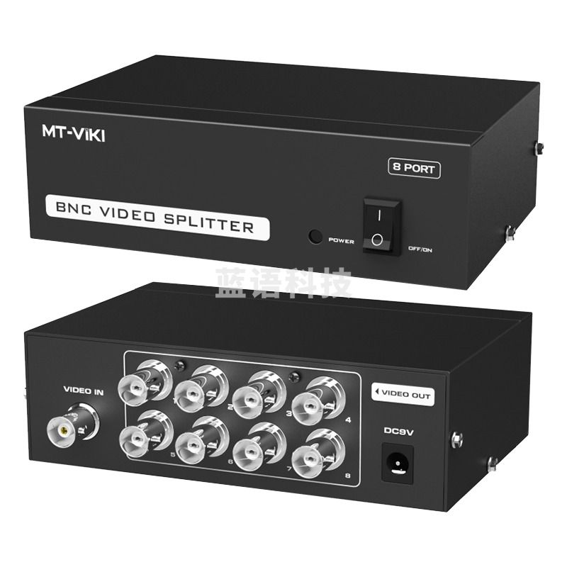 迈拓维矩MT-108BC bnc分配器一分八高清监控视频摄像头分配器1进8出