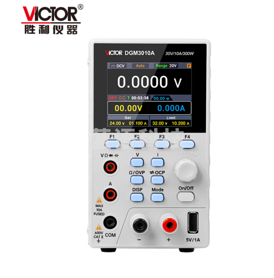胜利仪器（VICTOR）VCDGM3010A直流稳压电源可调 稳压器带万用表功能四位半自动量程