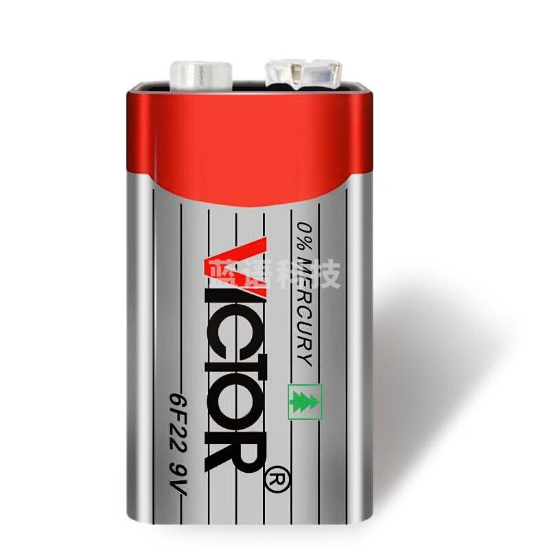胜利仪器（VICTOR）9V电池 6F22碳性电池 万用表话筒遥控器电池（节）
