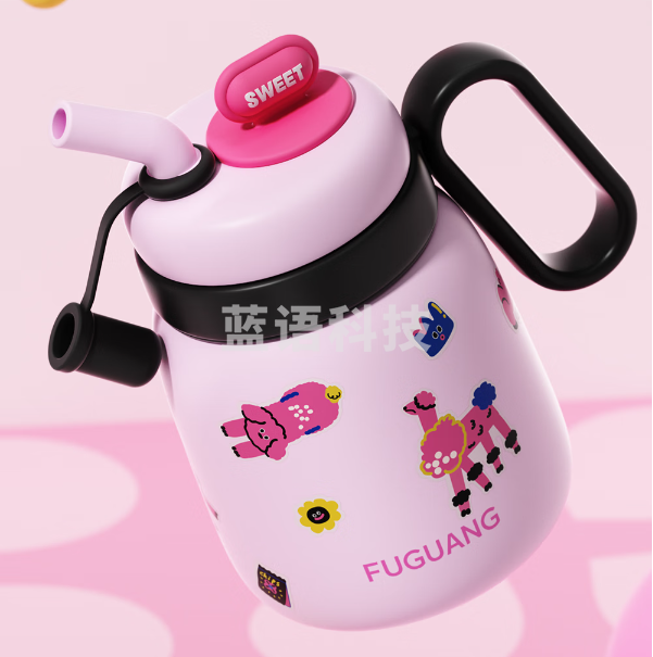 富光WFZ1286-850 保温杯316L不锈钢泡茶杯茶水分离杯子高颜值水杯  粉