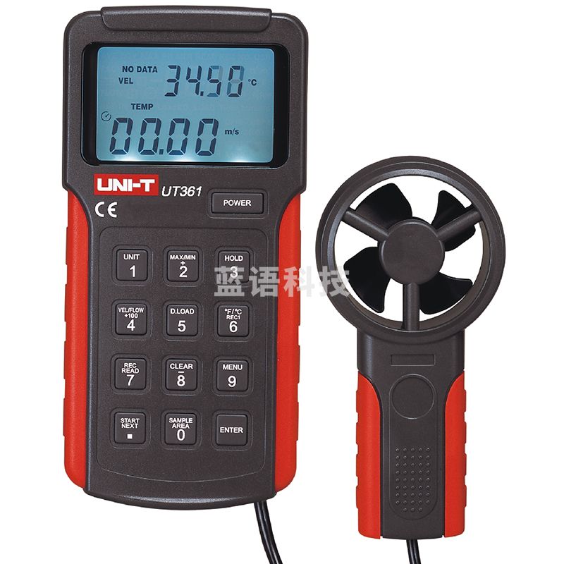 优利德（UNI-T）UT361 风速仪 风速计高精度数字风速计 测风仪 风温风湿度测量仪