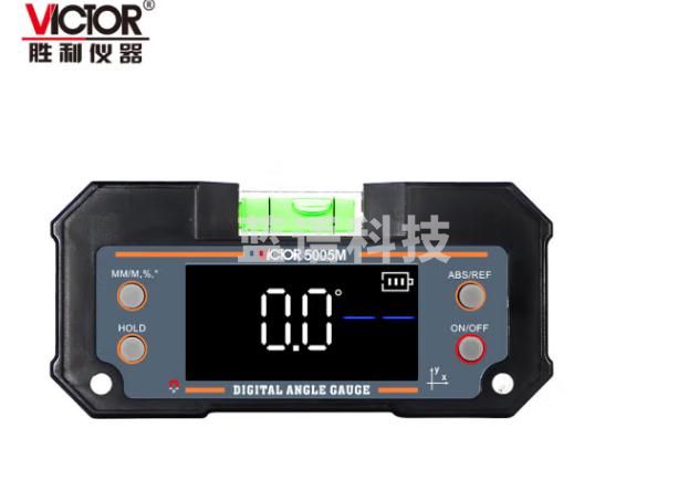 胜利仪器（VICTOR）VC5005M迷你数显倾角仪带高清水平泡角度规倾角盒角度测量