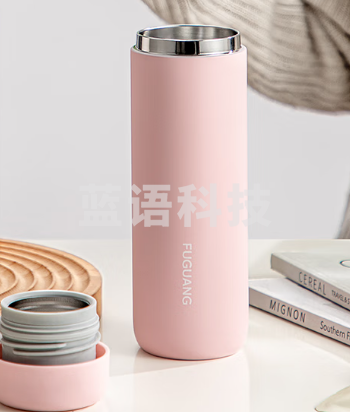 富光WFZ1274-420   保温杯316L不锈钢水杯子泡茶杯高颜值茶水分离 粉色